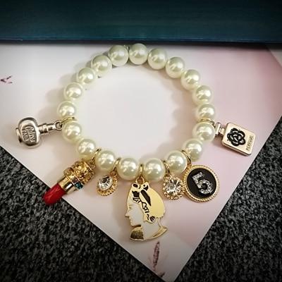 Five chain bracelet for women pearl flower bracelet jewelry