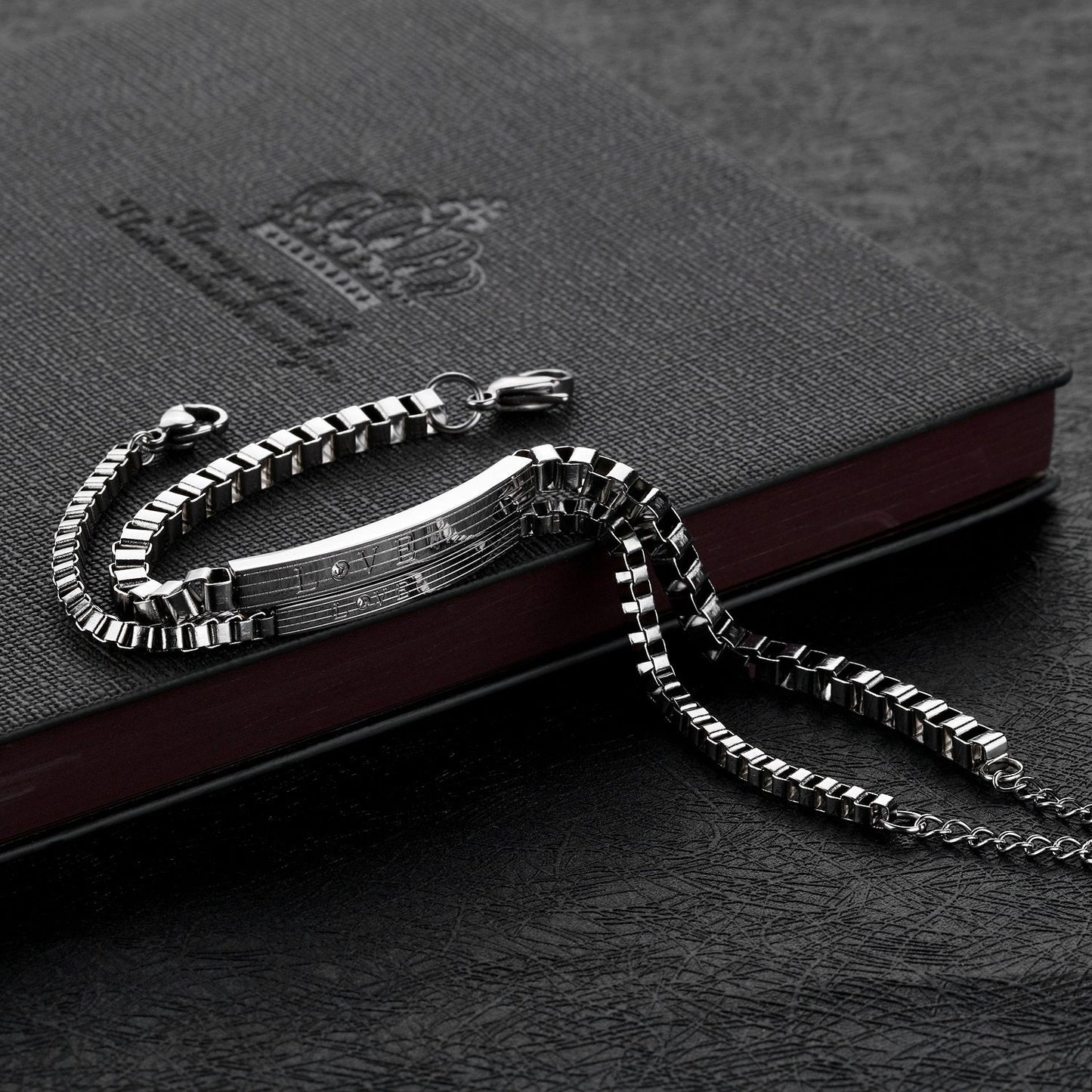 Couple Bracelet Male Female Statement Note ID Bracelets Jewelry