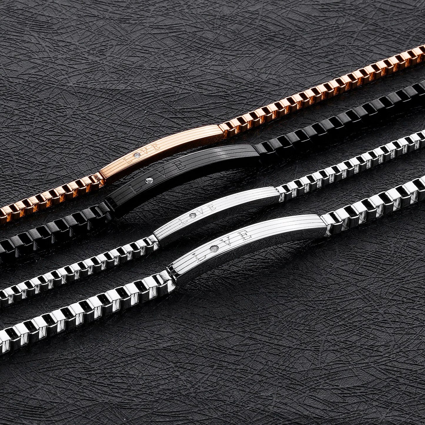 Couple Bracelet Male Female Statement Note ID Bracelets Jewelry