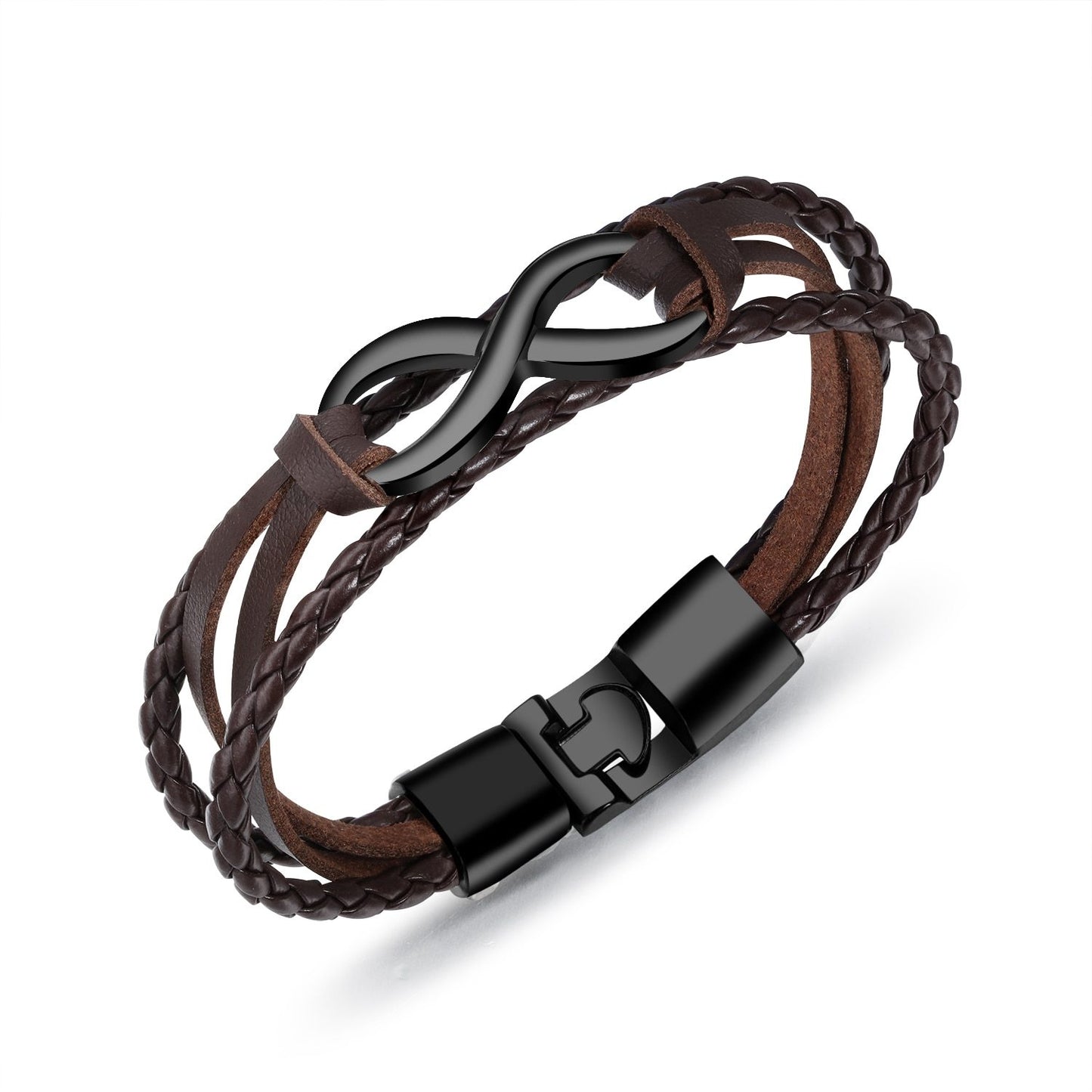 Fashion Infinity 8 Bracelet Hand-woven Wrap Leather Bracelet Rope Chain Bracelet 6 Colors Men Jewelry pulseras