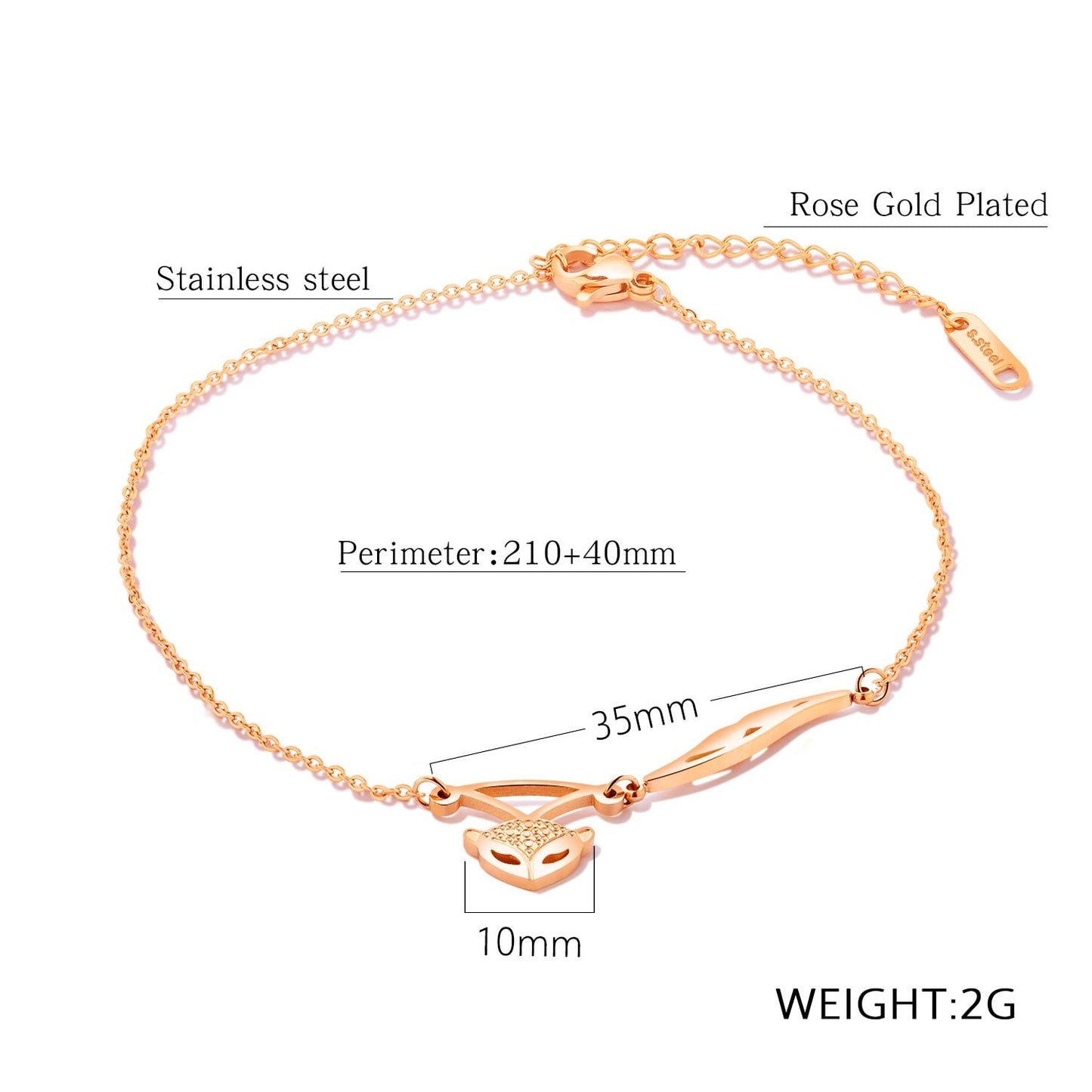 FOX Style Beach Foot Anklet Leg Cheville Bracelet Women Statement Jewelry Friendship Gift
