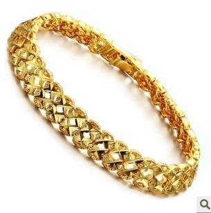 JEWELRY Gold Color Leisure Bracelet For Men/ Women  Selling Gold Color Bracelet 8.7mm
