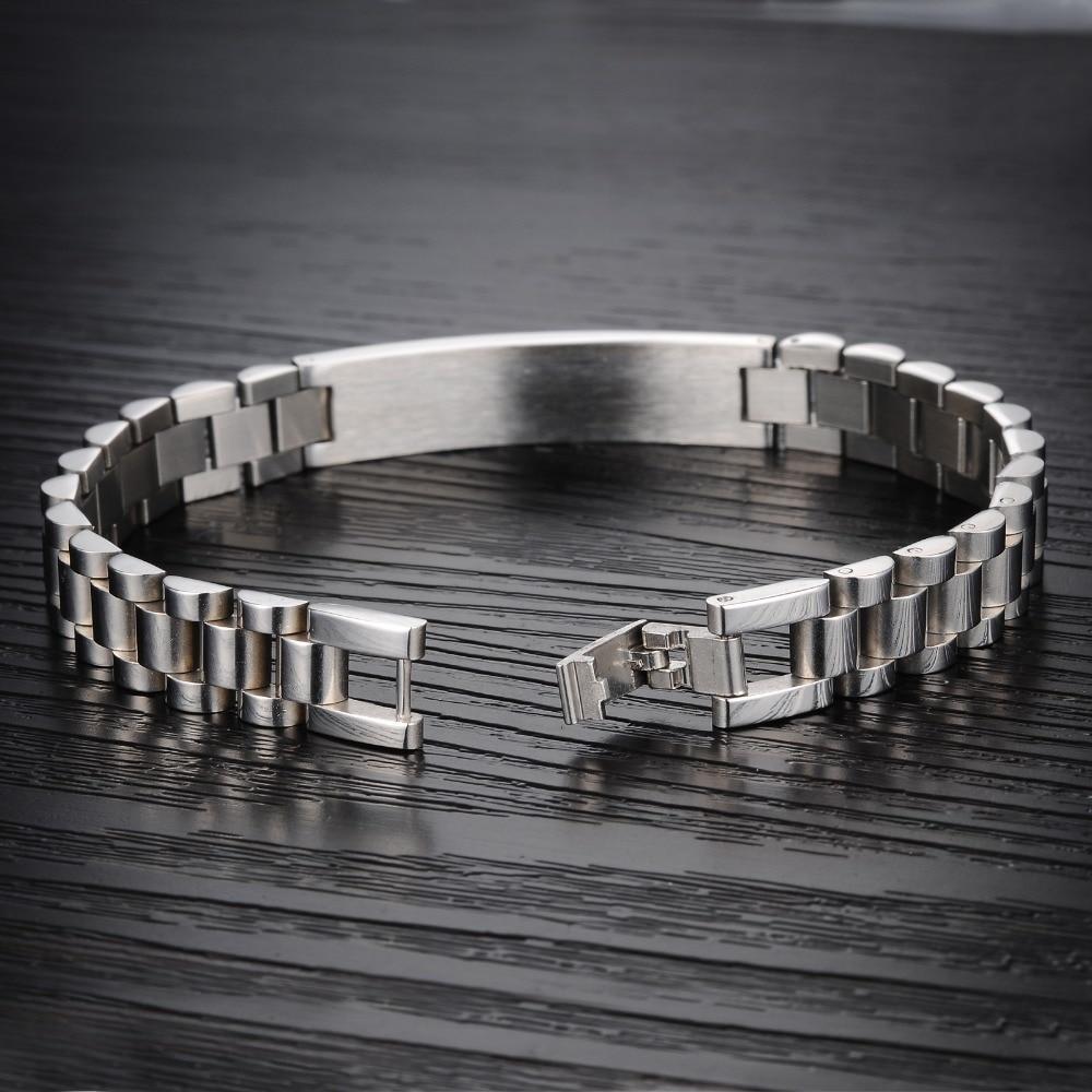 Men Fashion Casual Sporty Stainless Steel 21CM Long Jewelry Bangle