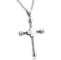 Unique Cross Necklace & Pendant For Men Stainless Steel Rope Design Gold Color 55 CM Box Link Chain Male Jewelry Gift