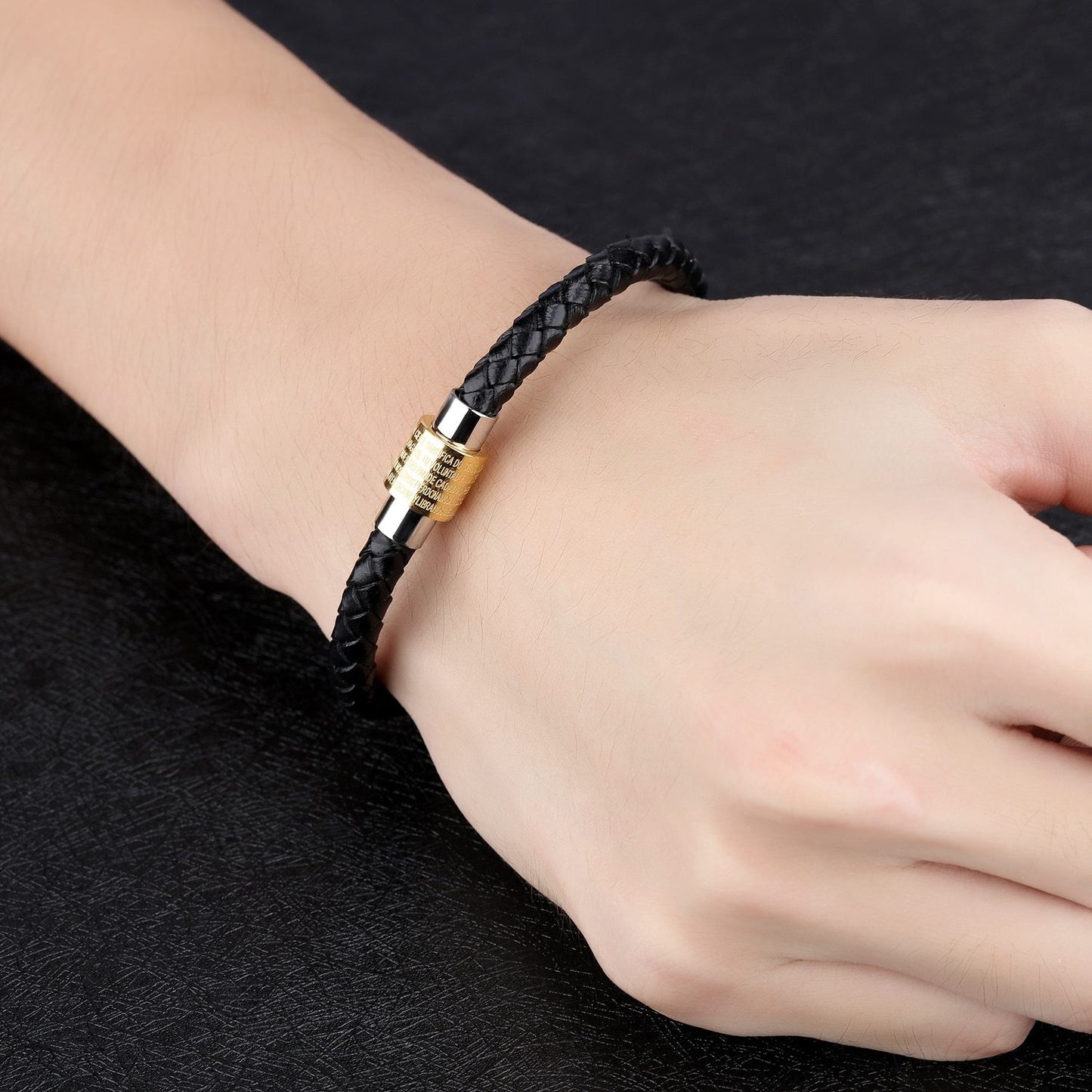 Vintage Personality Bible Verse Leather Bracelet