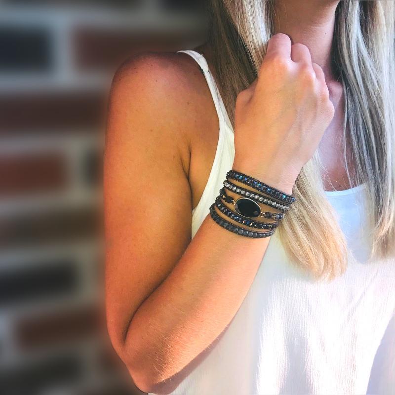 Powerful Force Onyx Wrap Bracelet