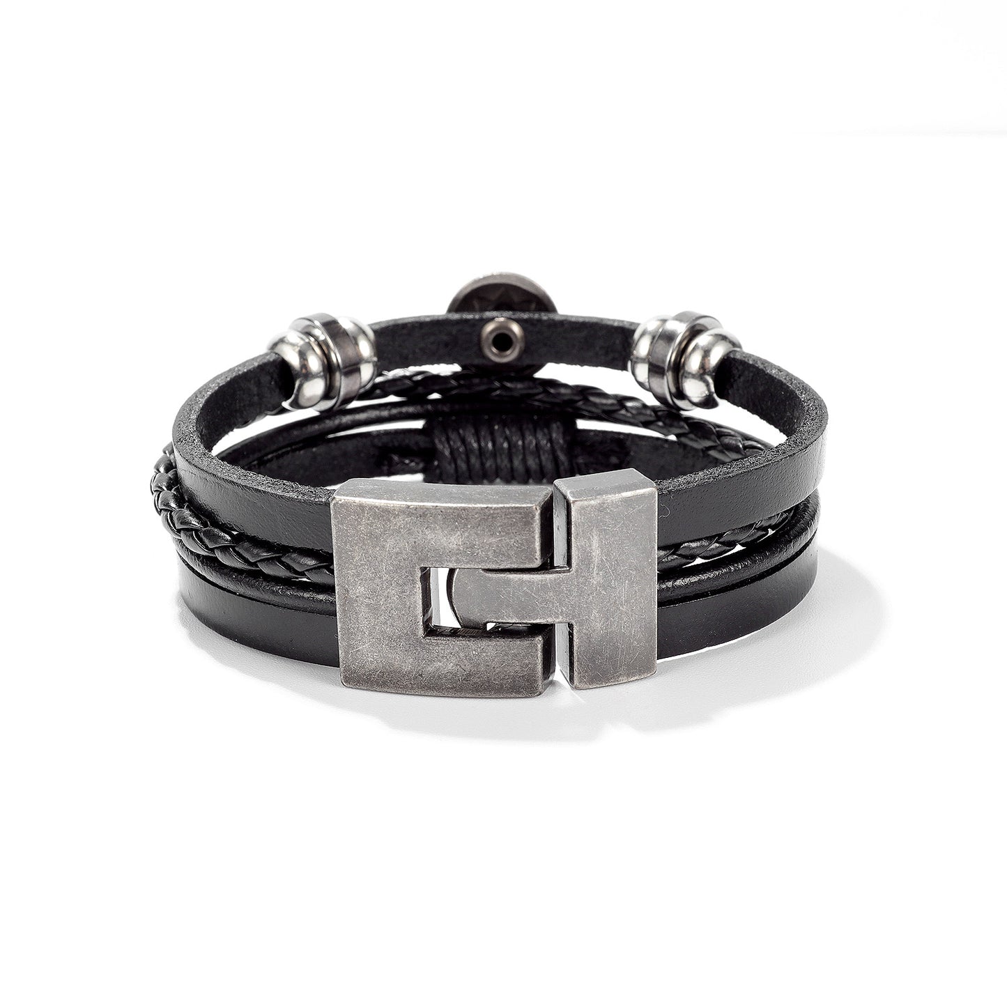 Street dance street shooting woven multi-layer sun leather bracelet bracelet