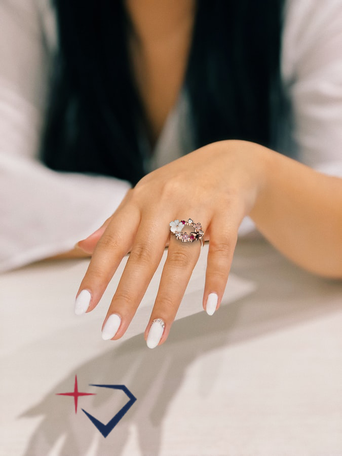 Happy Butterfly & Rose Ring