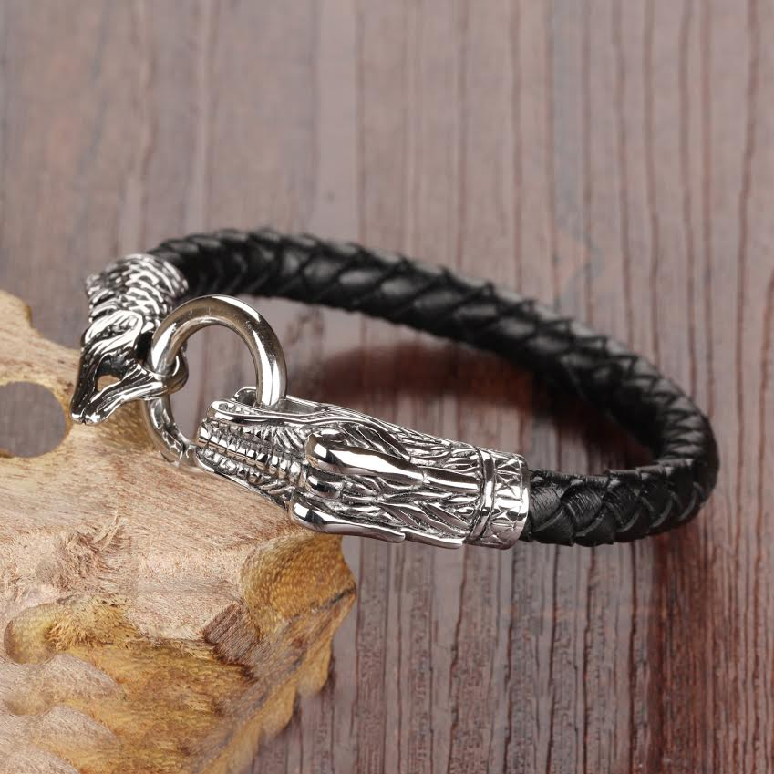 Game Of Thrones Inspired Dragon Loop Stainless Steel Men's Bracelet - Florence Scovel - 3