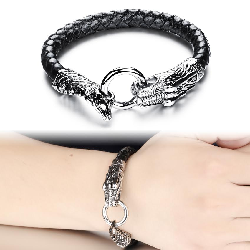 Game Of Thrones Inspired Dragon Loop Stainless Steel Men's Bracelet - Florence Scovel - 4