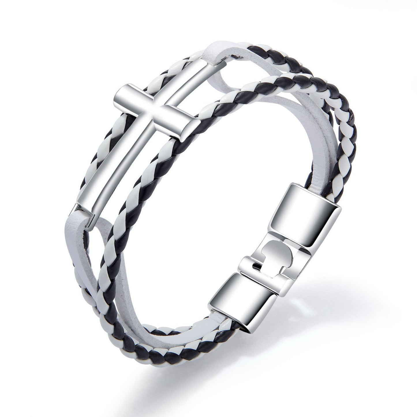 High Quality Leather - Cross Bracelet