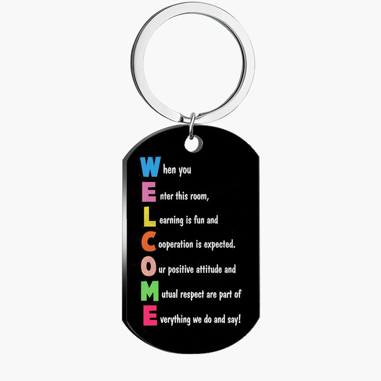 Color Print Military Brand Jewelry Multi-style Fashion Stainless Steel Keychain Bag Pendant