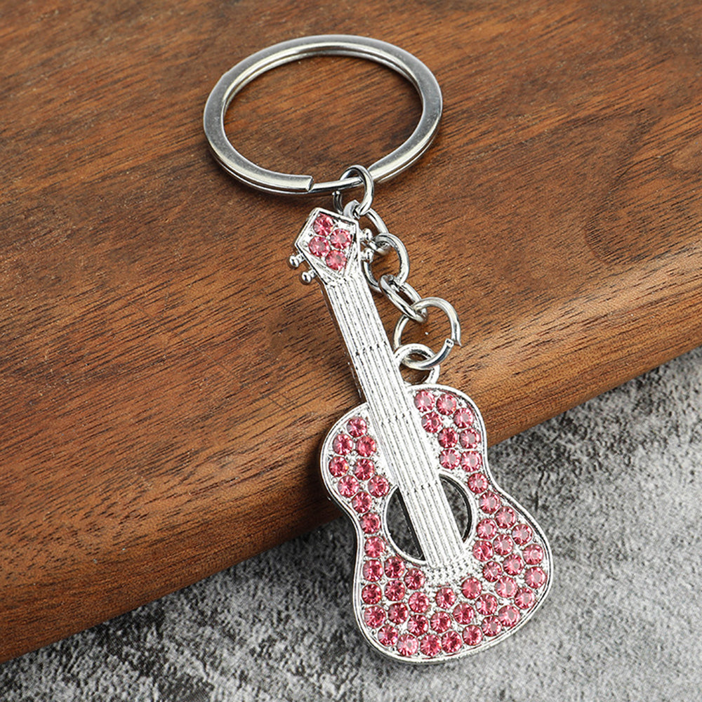 Metal Guitar Key Ring Bag Guitar Key Chain Pendant