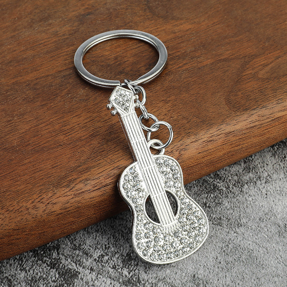 Metal Guitar Key Ring Bag Guitar Key Chain Pendant