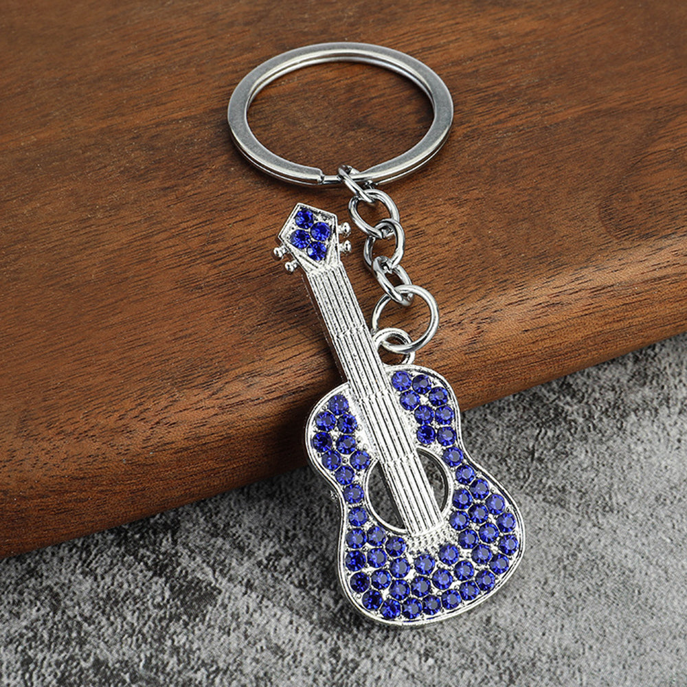 Metal Guitar Key Ring Bag Guitar Key Chain Pendant