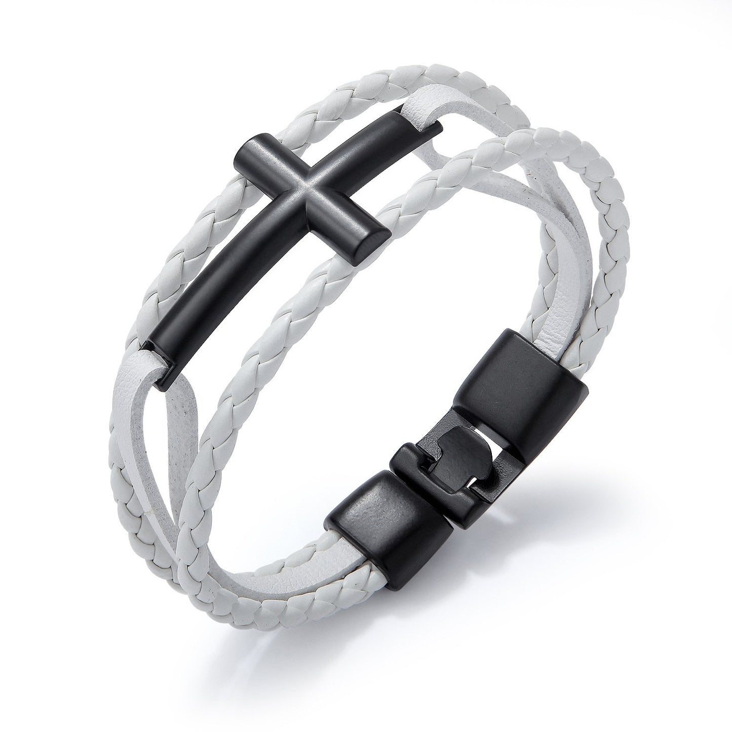 High Quality Leather - Cross Bracelet