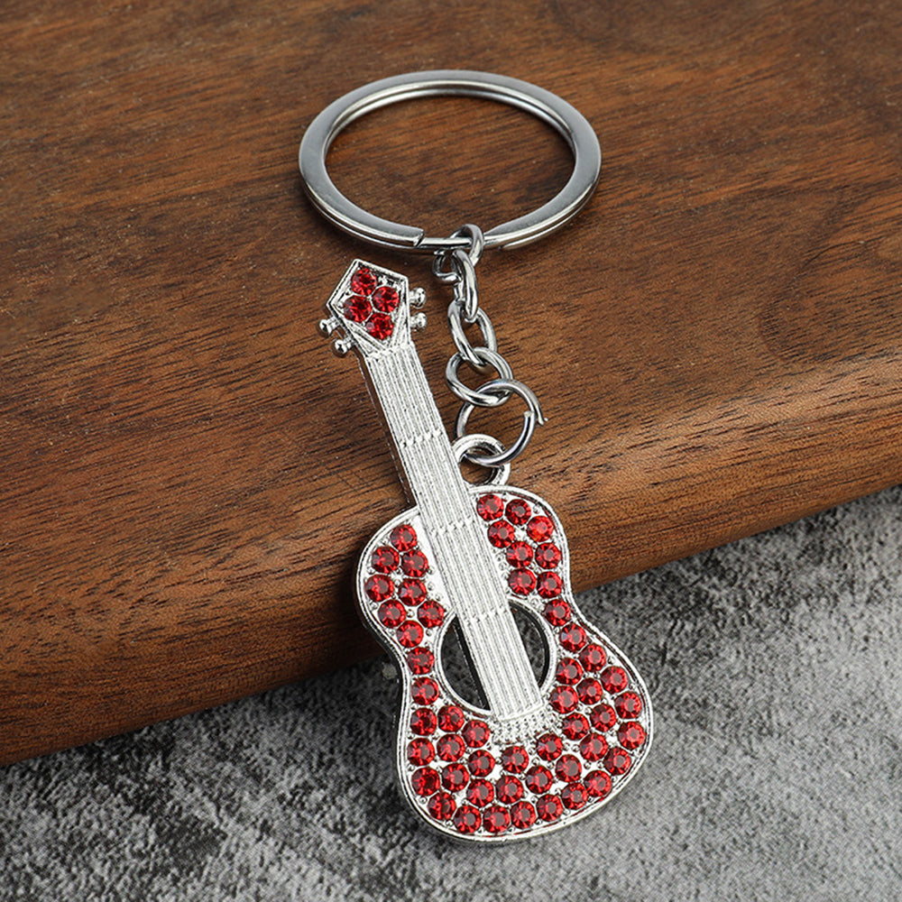 Metal Guitar Key Ring Bag Guitar Key Chain Pendant