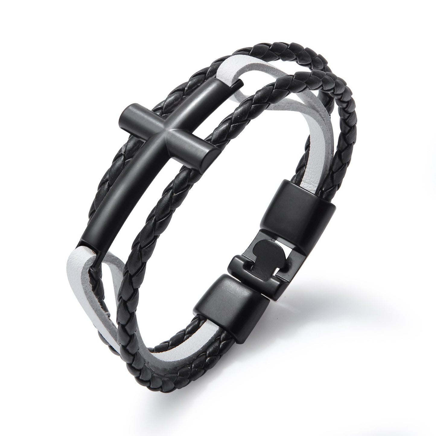 High Quality Leather - Cross Bracelet