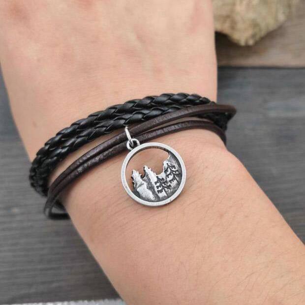 SanLan camping jewelry Outdoor Gifts Lovely  Pine Tree bracelet under the mountain hiking jewelry