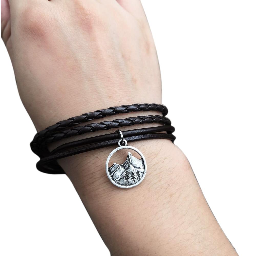 SanLan camping jewelry Outdoor Gifts Lovely  Pine Tree bracelet under the mountain hiking jewelry