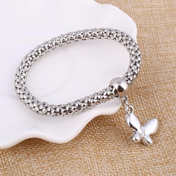 Solid Butterfly Charm Bracelet