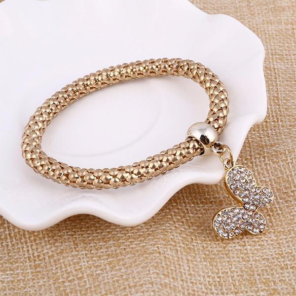 Solid Butterfly Charm Bracelet