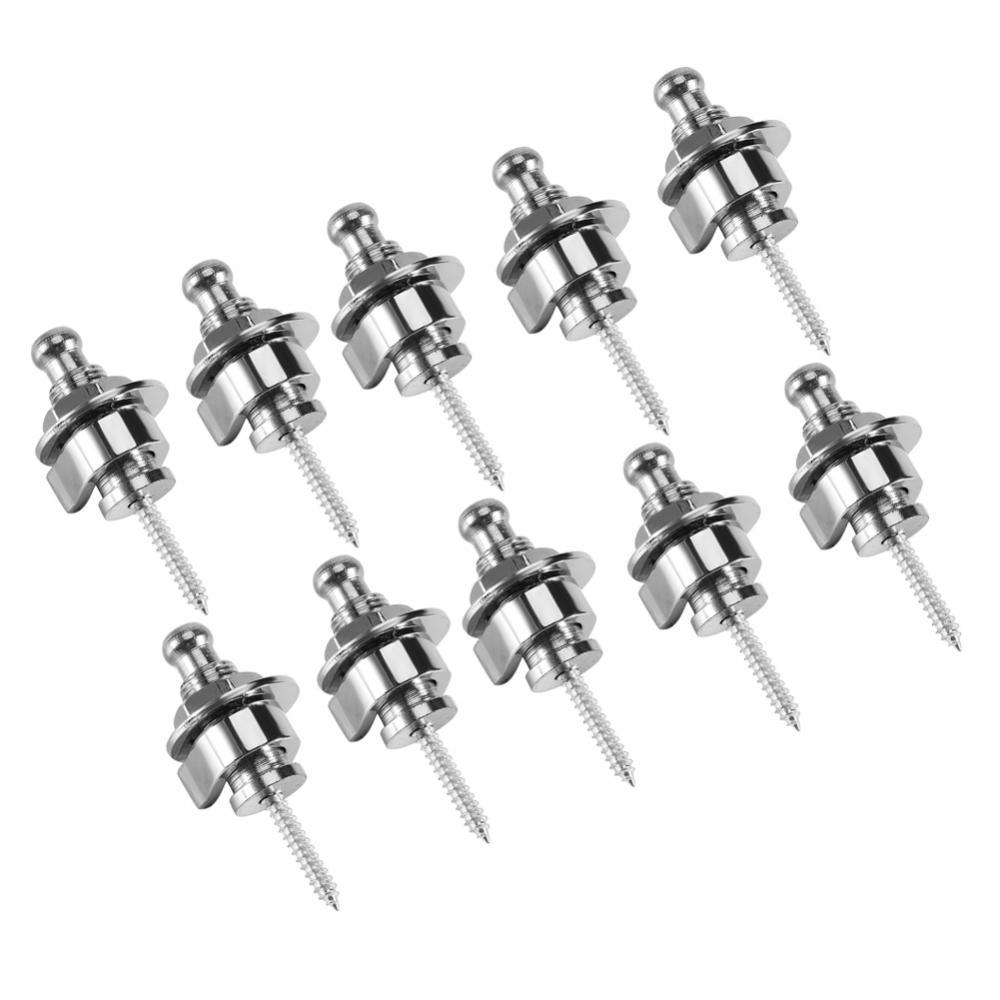 10pcs/bag Electric Guitar Metal Bass Strap Locks