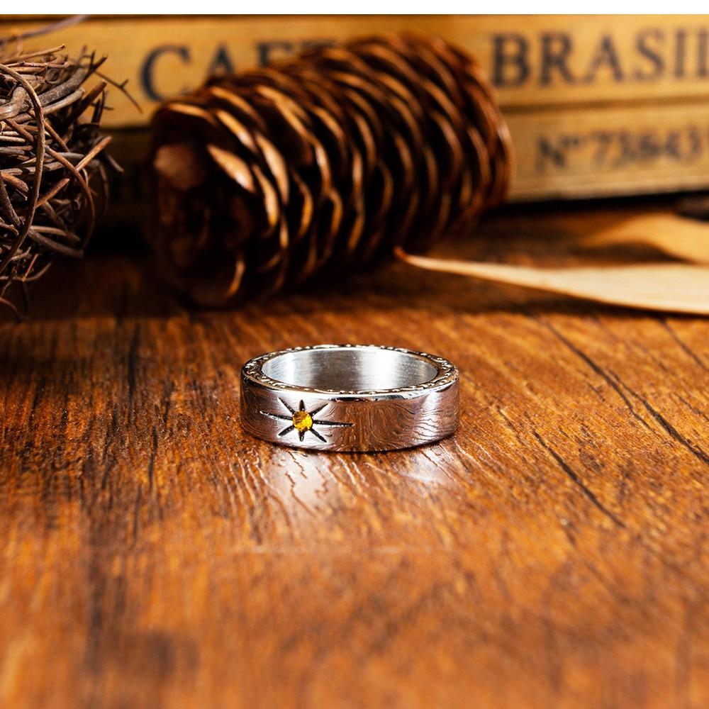 Turkey  New Fashion Men Ring Band Sun Pattern Luxury Titanium Steel Vintage Punk Party Cool Fashion White Finger Ring