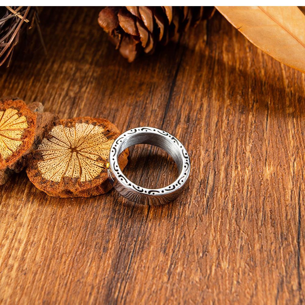 Turkey  New Fashion Men Ring Band Sun Pattern Luxury Titanium Steel Vintage Punk Party Cool Fashion White Finger Ring