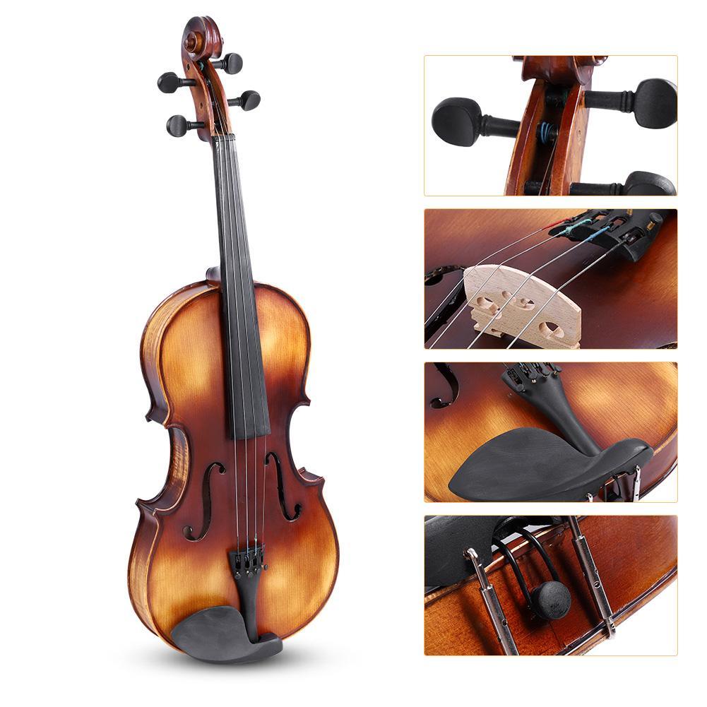 High Quality 16" Spruce Wood Viola with Carry Case Bow Rosin Accessory for Beginners