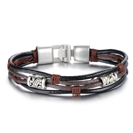 Handmade Genuine Leather Men's Bracelet - Florence Scovel - 1