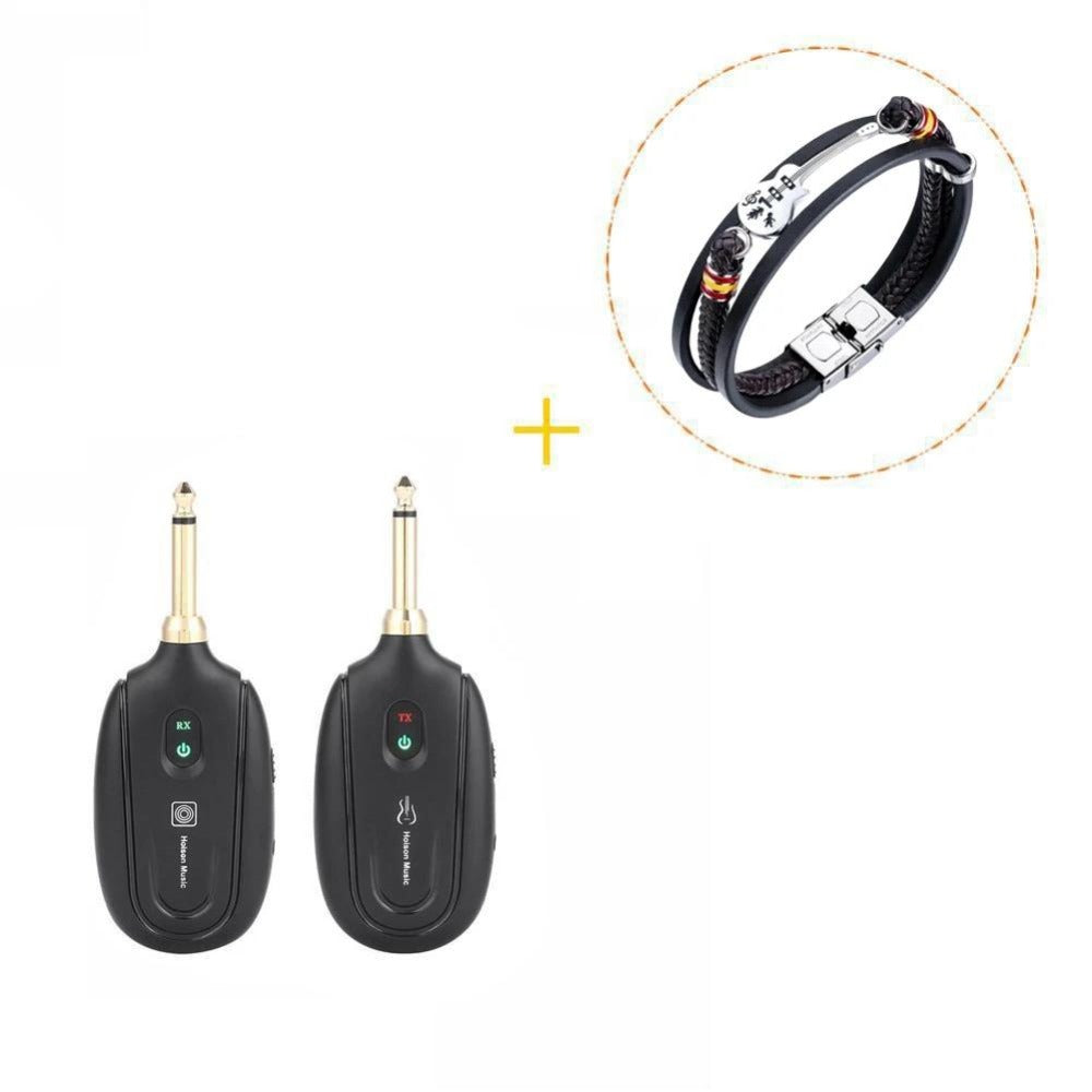 Hoison M7 Wireless Guitar System Built-in Rechargeable Lithium Battery Digital Transmitter Receiver for Electric Guitar Bass (5 Channels)