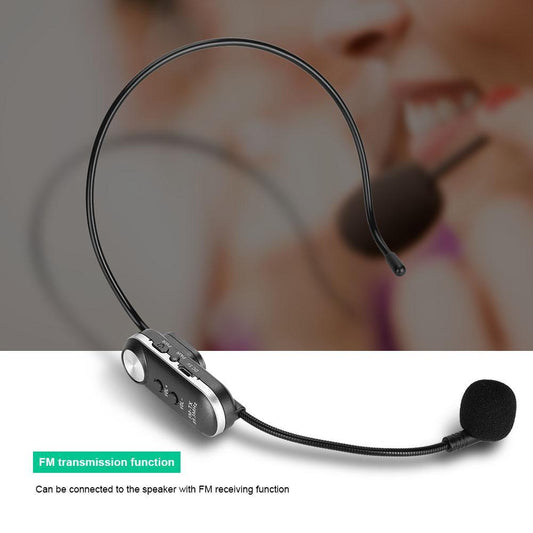 Bluetooth Head-mounted Wireless Microphone Mic FM Transmission