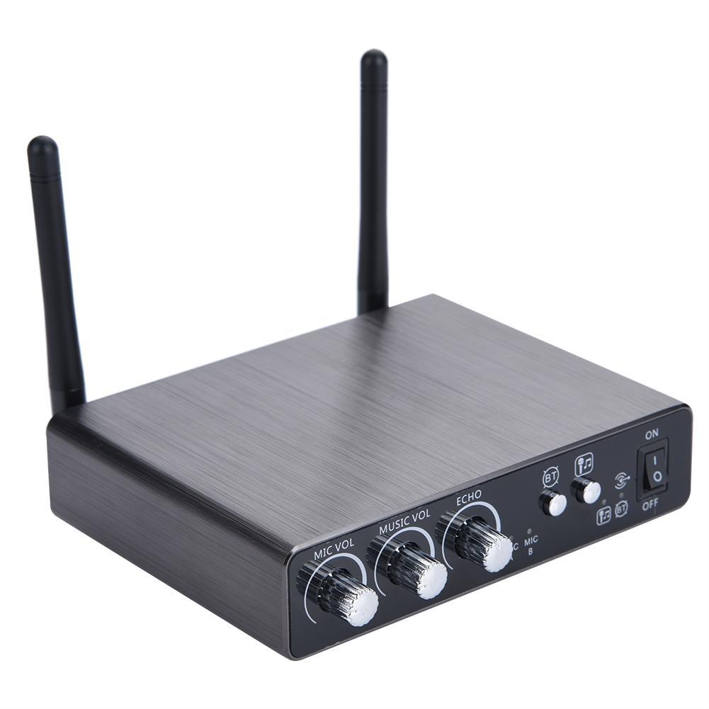 Dual Wireless Bluetooth Karaoke Handheld Microphone Various Frequency with Receiver Box