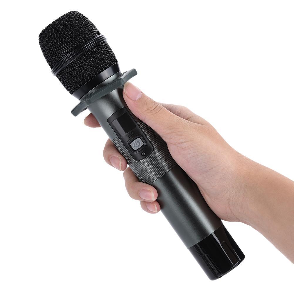 Dual Wireless Bluetooth Karaoke Handheld Microphone Various Frequency with Receiver Box