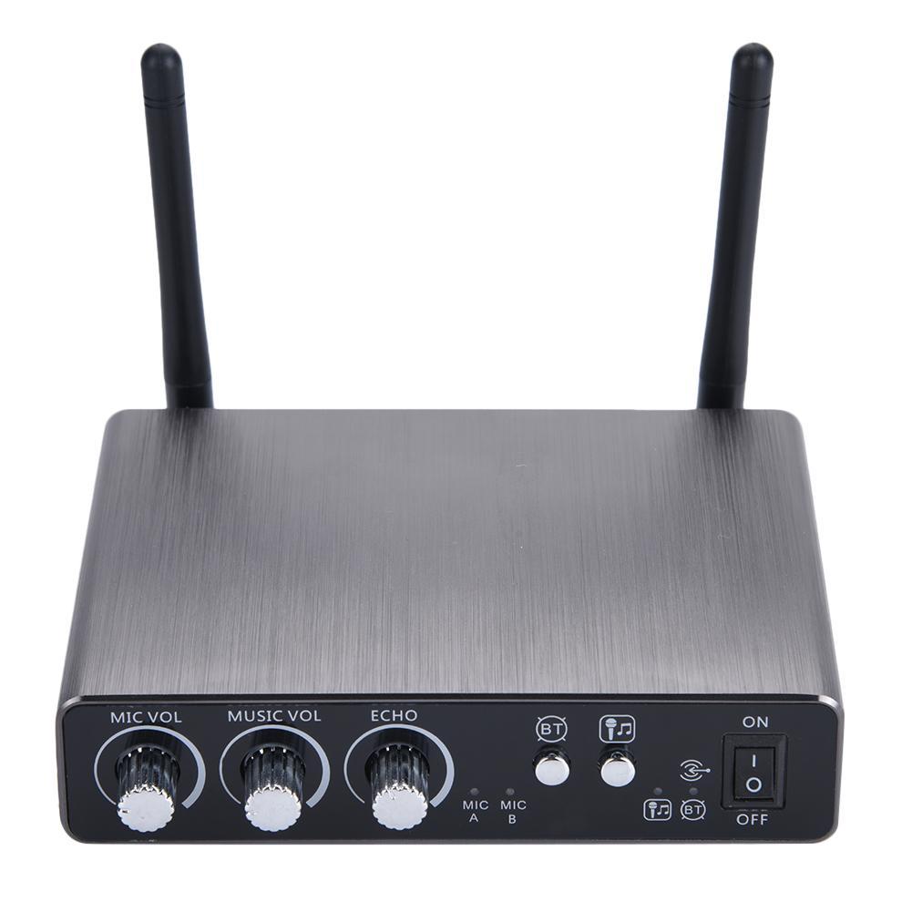 Dual Wireless Bluetooth Karaoke Handheld Microphone Various Frequency with Receiver Box