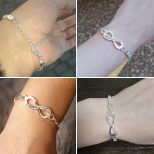 Rhinestone Infinity Bracelet Men's Women's Jewelry