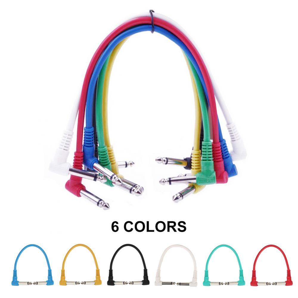 6Pcs 1/4"Guitar Patch Cables