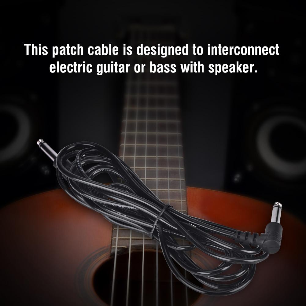 Right Angle Patch Cord Amplifier Cable Wire for Electric Guitar Bass