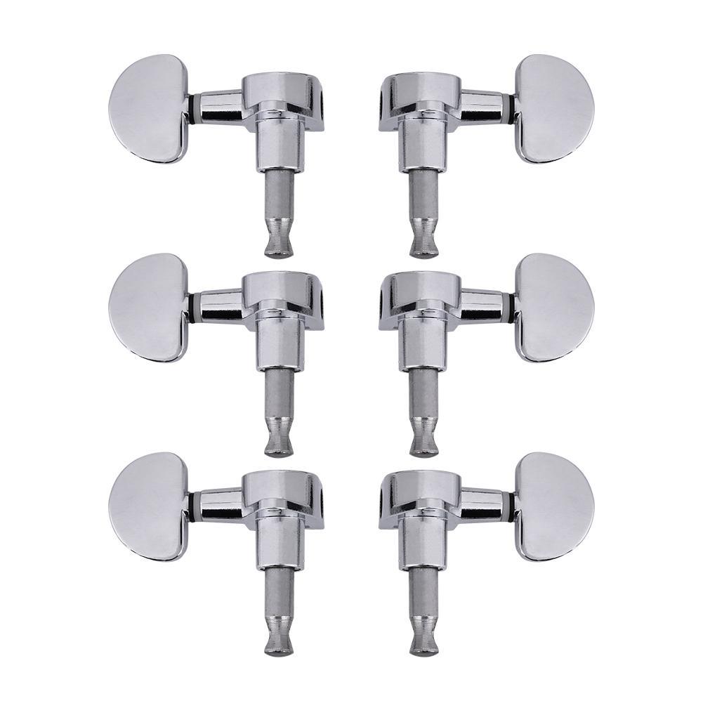 3L3R Guitar Tuning Pegs Locking Tuners Zinc Alloy Machine Heads Silver