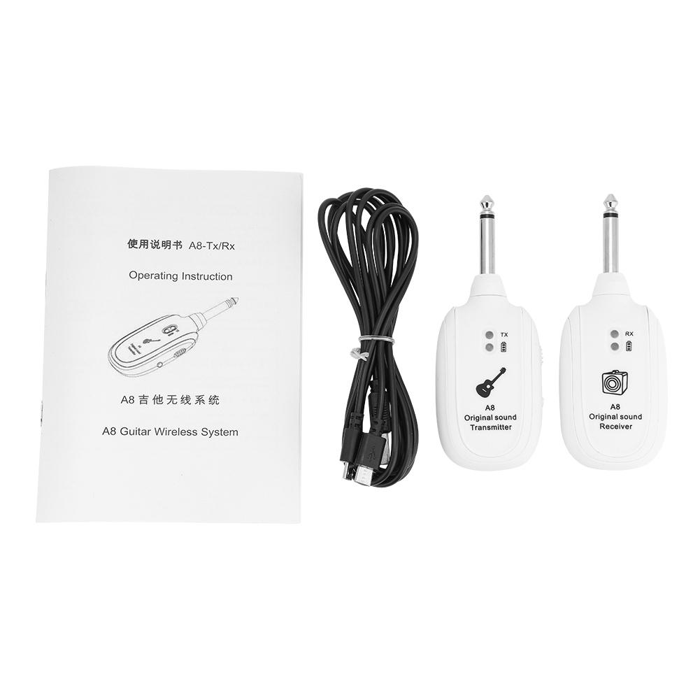 Wireless Audio Transmission Set with Receiver Transmitter for Electric Guitar Bass Violin