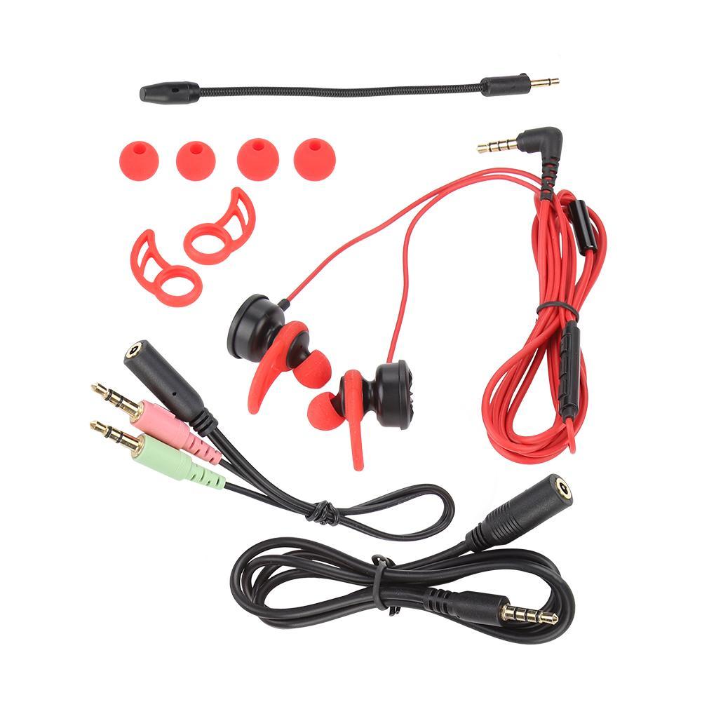 Wired In-ear Gaming Earphone Noise Cancelling Headset with Detachable Mic Microphone