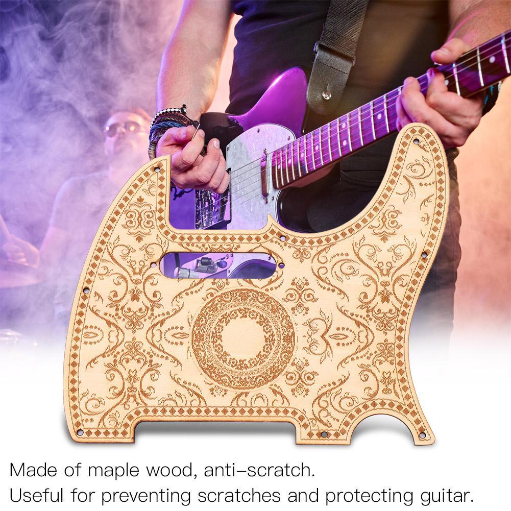 Maple Wood Plate Protector Pickguard Set