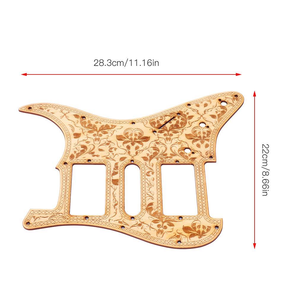 Maple Wooden Engraving Vintage Style Pickguard