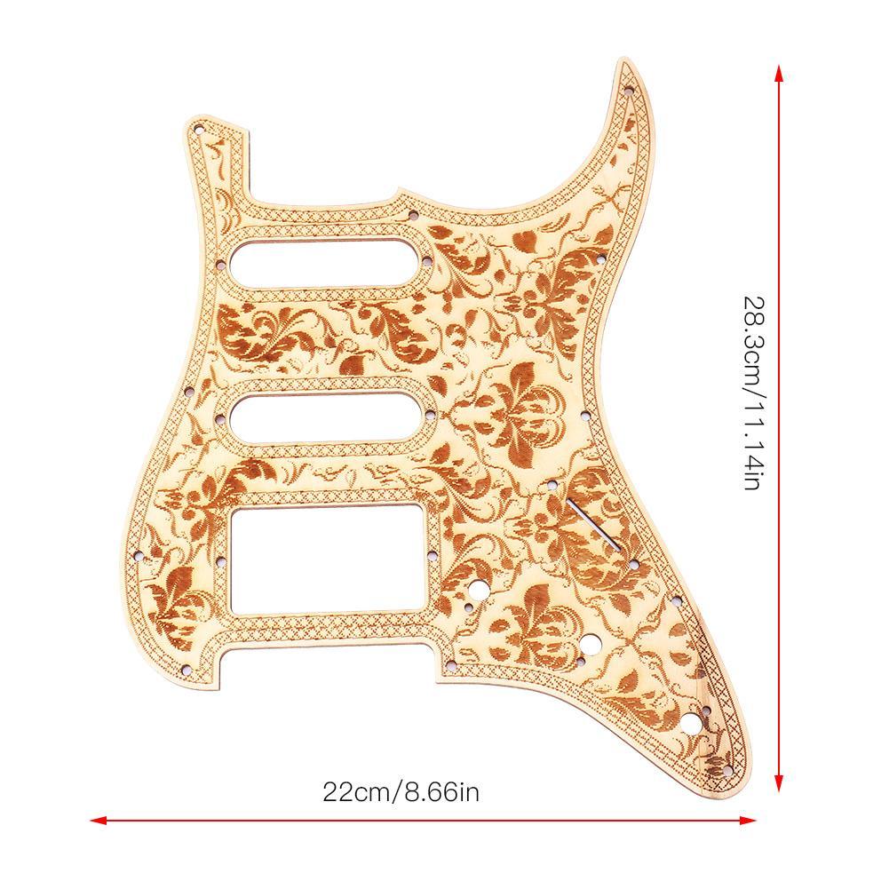 Maple Wooden Engraving Vintage Style Pickguard