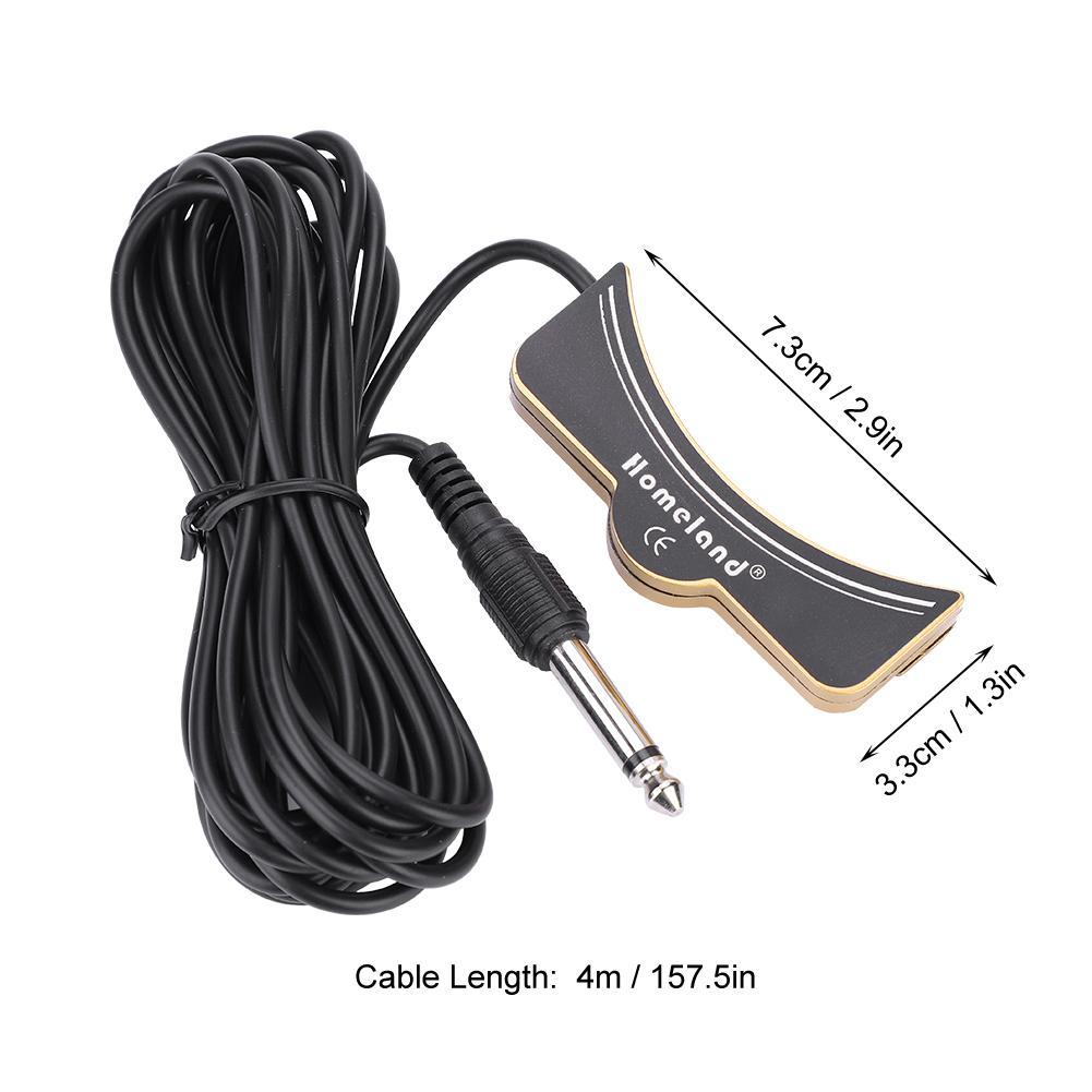 High Fidelity Low Noise Soundhole Sound Pickup Cable for Folk Guitar