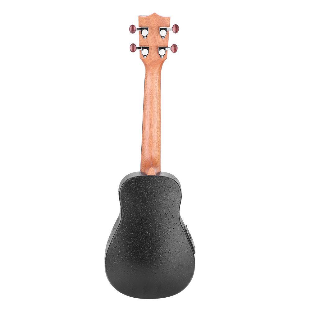 24 Inch EQ Concert Ukulele with Storage Bag Strap Audio Cable