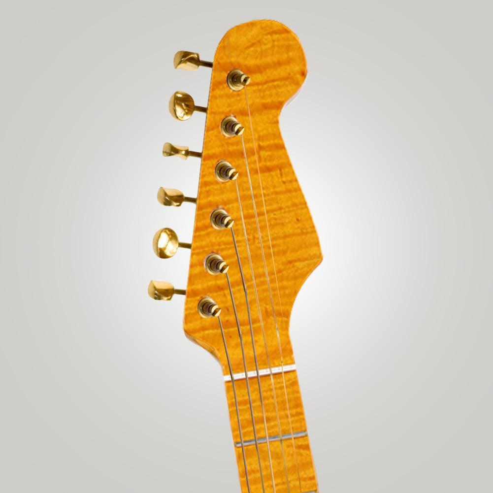 21 Fret Curly Maple Guitar Neck Abalone Shell Dots for ST Stratcaster Parts