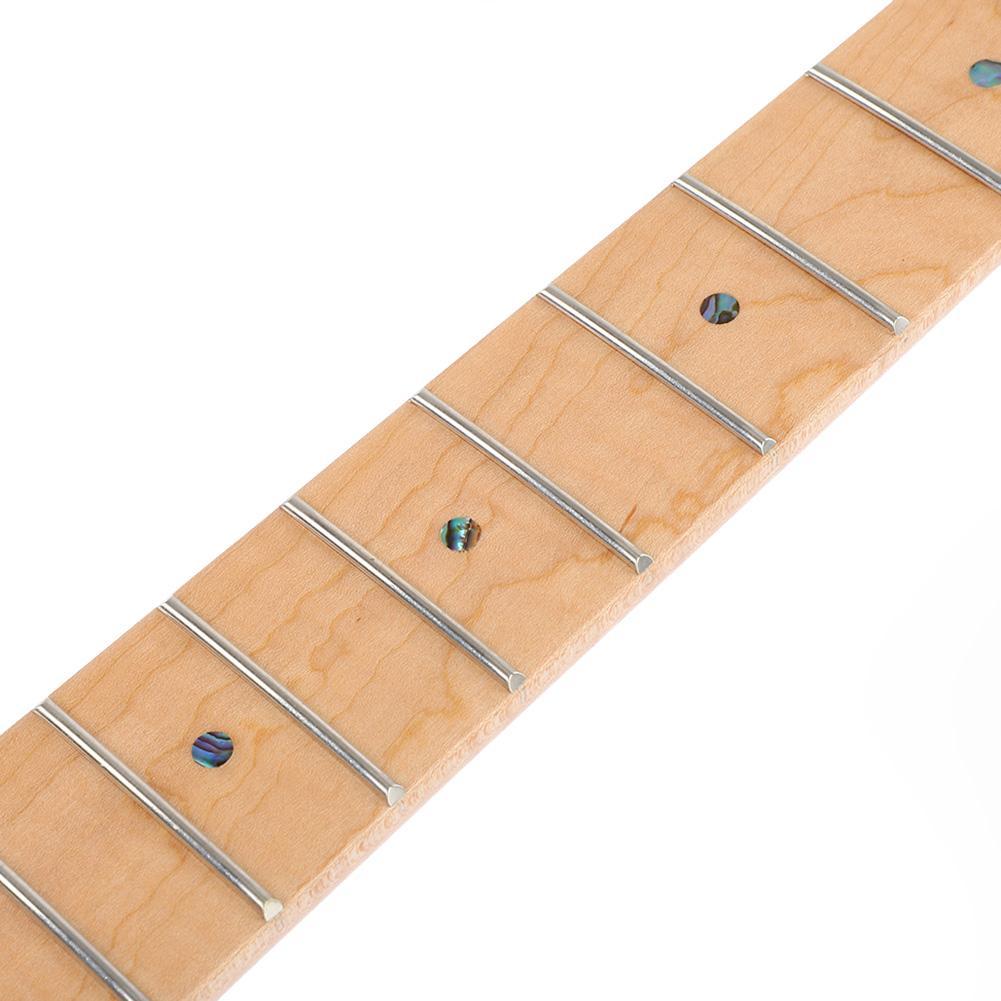 21 Fret Curly Maple Guitar Neck Abalone Shell Dots for TL Telecaster Parts Natural Wood Color