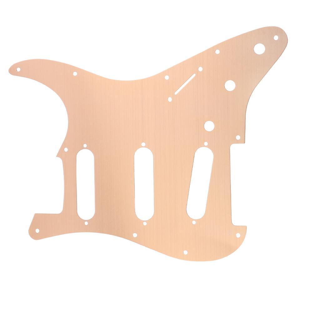 Aluminum Alloy Pickguard Scratch Plate Pick Guards for ST Style SSS Guitar(Gold)